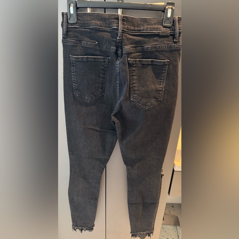MOTHER Black Lace Detail Jeans - Picture 11 of 13